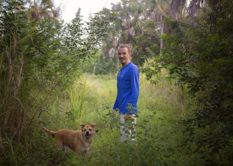 Andy Brazil and his dog Rocky